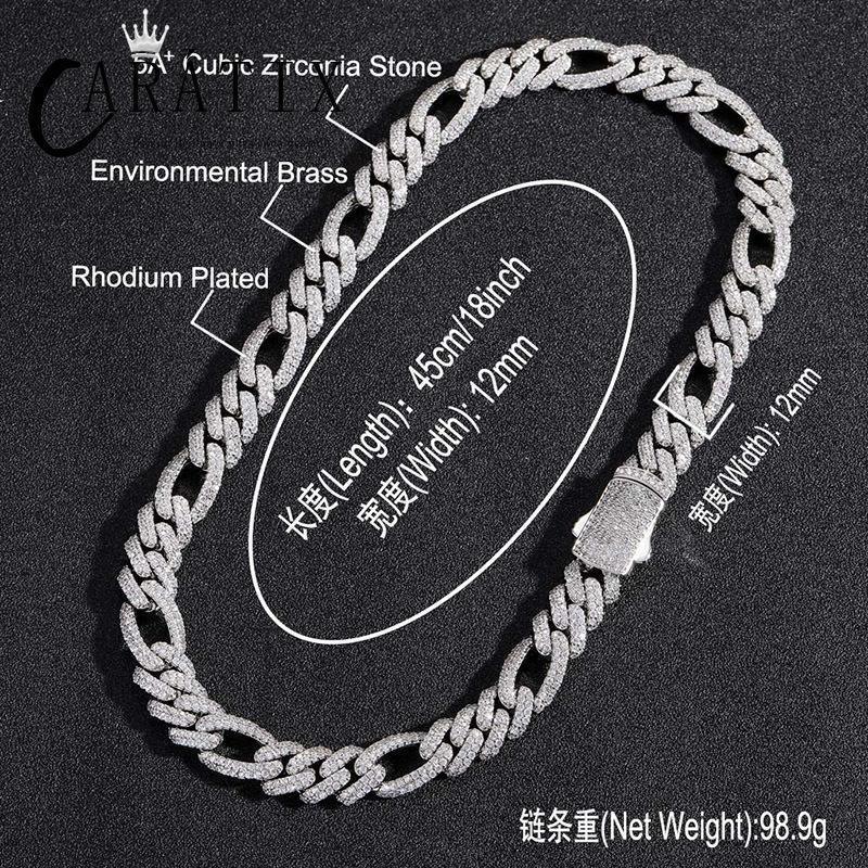 CARÁTIX 12mm 3:1 Cuban Chain 2-Row CZ - CaratixJewelry
