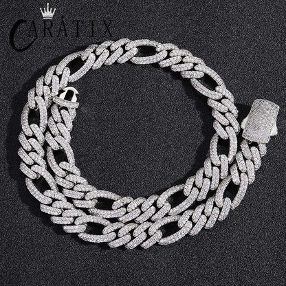 CARÁTIX 12mm 3:1 Cuban Chain 2-Row CZ - CaratixJewelry