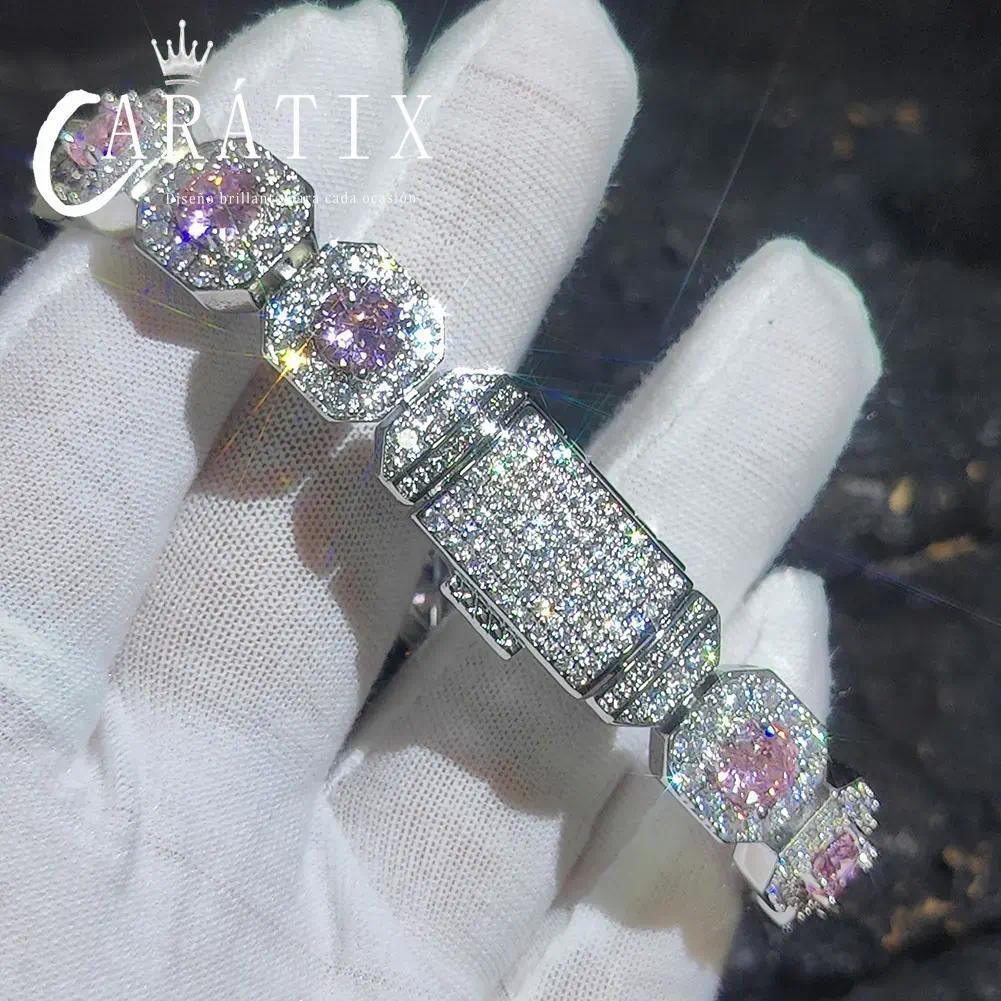 CARÁTIX 12mm Colorful CZ Cuban Link Choker – Brass Cluster Tennis Chain Necklace for Men - CaratixJewelry