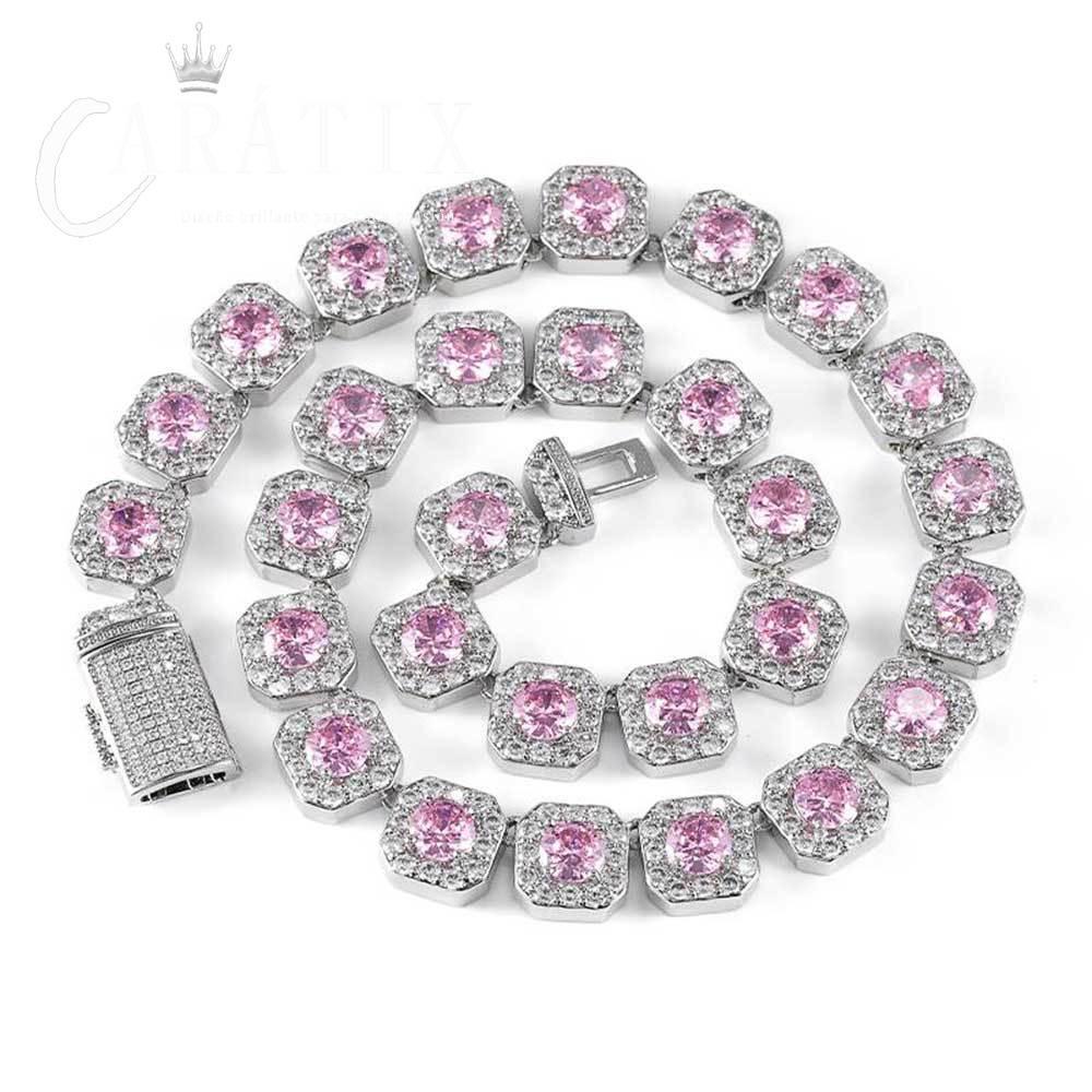 CARÁTIX 12mm Rainbow CZ Hip Hop Chain Necklace & Bracelet Set - CaratixJewelry