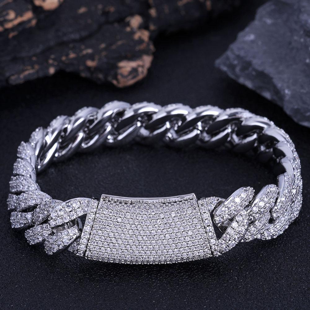 CARÁTIX 13MM 2-Row Cuban Chain Necklace – Hip Hop CZ Bubble Jewelry for Men & Women - CaratixJewelry