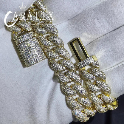 CARÁTIX – 14mm 5A CZ Miami Cuban Link Chain Necklace | Luxury Hip Hop Jewelry for Men - CaratixJewelry