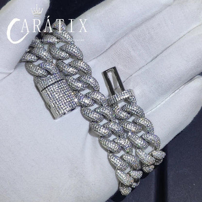 CARÁTIX – 14mm 5A CZ Miami Cuban Link Chain Necklace | Luxury Hip Hop Jewelry for Men - CaratixJewelry