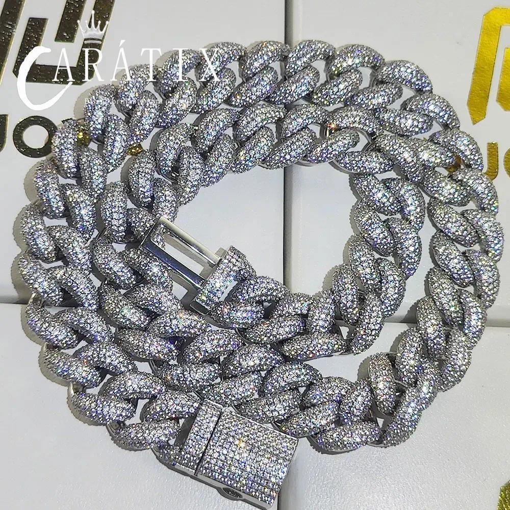 CARÁTIX – 14mm Miami Cuban Chunky Link Chain Necklace | Box Clasp CZ Bling Hip Hop Jewelry for Women - CaratixJewelry