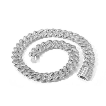 CARÁTIX 15mm / 20mm Iced Out Cuban Link Chain Necklace – 3A+ CZ Heavy Round Hip Hop Bling Jewelry for Men | Rapper Gift - CaratixJewelry