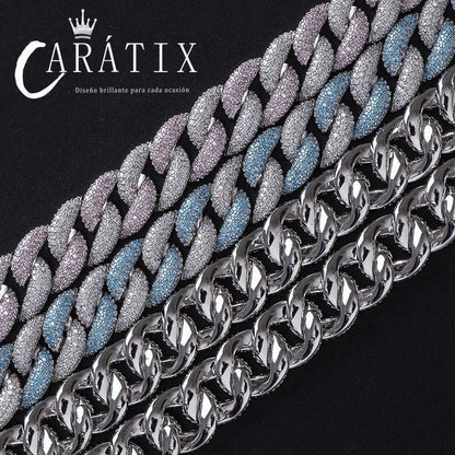 CARÁTIX 15mm Cuban Miami Chain | Micro Paved CZ Iced Out Hip Hop Necklace for Men - CaratixJewelry