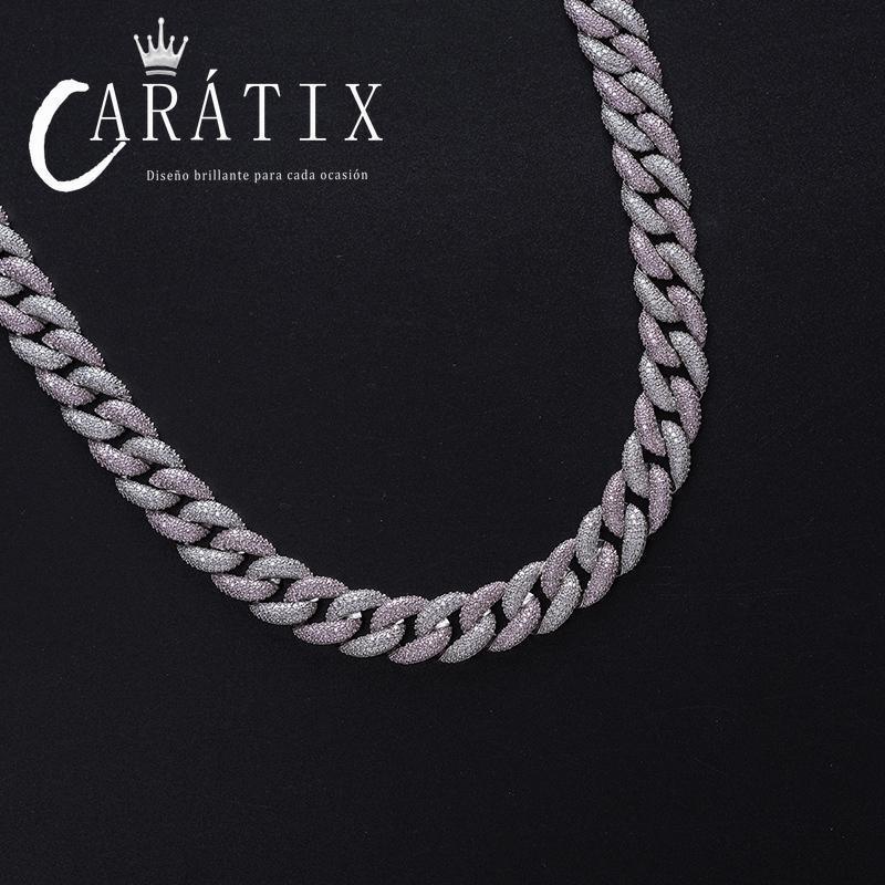 CARÁTIX 15mm Cuban Miami Chain | Micro Paved CZ Iced Out Hip Hop Necklace for Men - CaratixJewelry