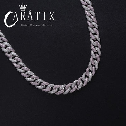 CARÁTIX 15mm Cuban Miami Chain | Micro Paved CZ Iced Out Hip Hop Necklace for Men - CaratixJewelry