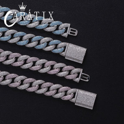 CARÁTIX 15mm Cuban Miami Chain | Micro Paved CZ Iced Out Hip Hop Necklace for Men - CaratixJewelry