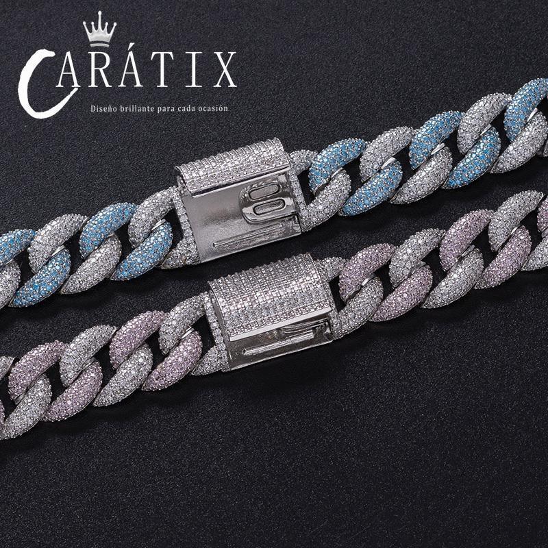 CARÁTIX 15mm Cuban Miami Chain | Micro Paved CZ Iced Out Hip Hop Necklace for Men - CaratixJewelry