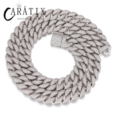 CARÁTIX 15mm Full CZ Cuban Chain | Iced Out Hip Hop Necklace for Men - CaratixJewelry