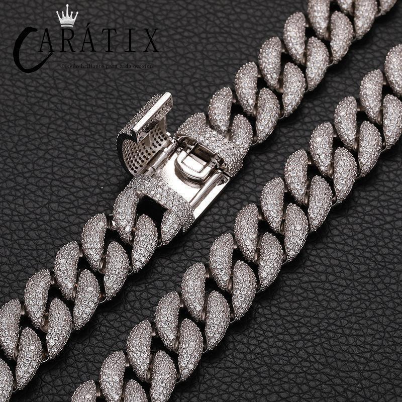 CARÁTIX 15mm Full CZ Cuban Chain | Iced Out Hip Hop Necklace for Men - CaratixJewelry