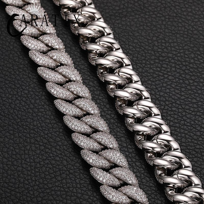 CARÁTIX 15mm Full CZ Cuban Chain | Iced Out Hip Hop Necklace for Men - CaratixJewelry