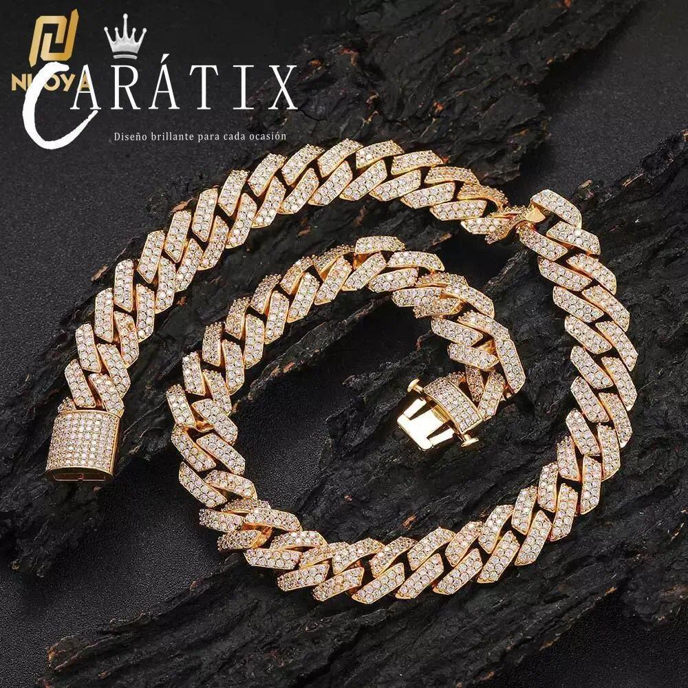 CARÁTIX – 15mm Miami Cuban Chain Necklace | Prong 5A CZ Bling Hip Hop Jewelry for Men & Women - CaratixJewelry
