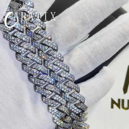 CARÁTIX – 15mm Miami Cuban Chain Necklace | Prong 5A CZ Bling Hip Hop Jewelry for Men & Women - CaratixJewelry