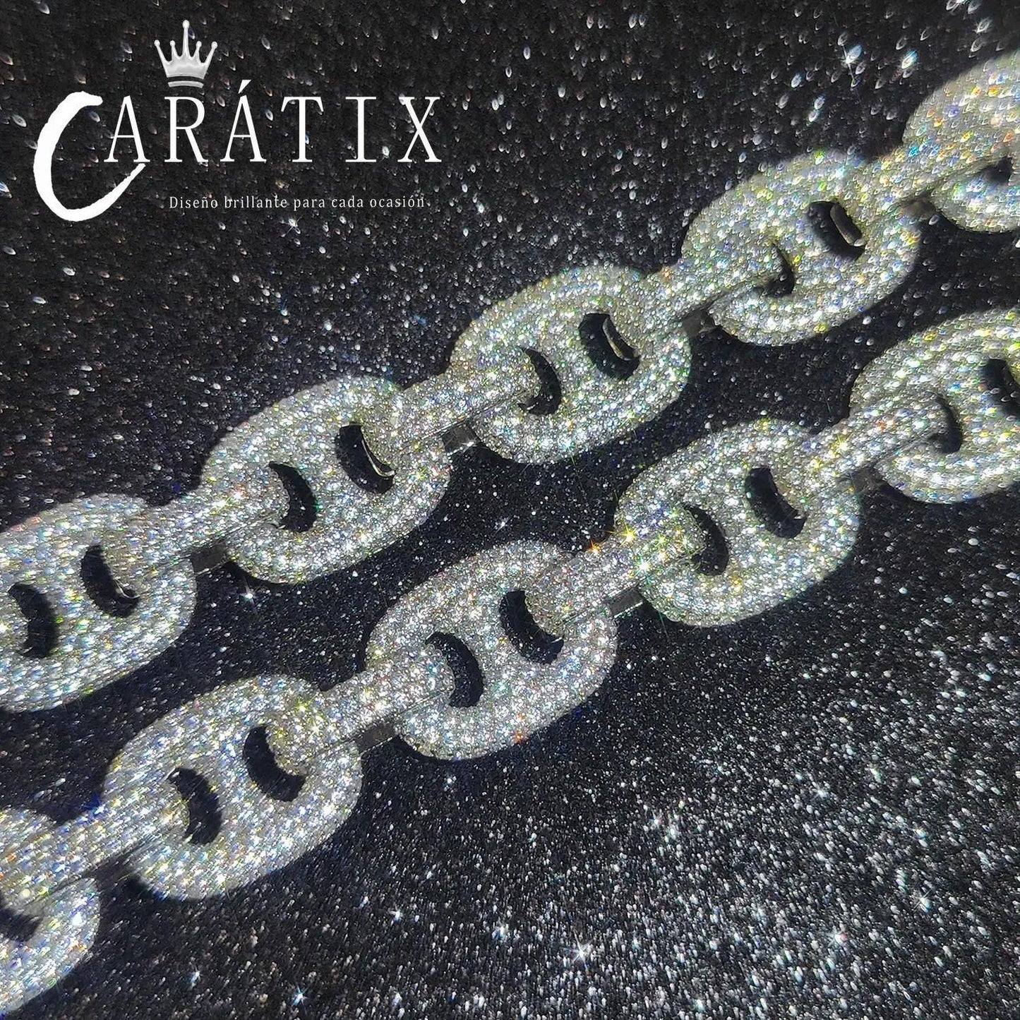CARÁTIX – 15mm Pig Nose Cuban Link Chain Necklace | Iced Out CZ Bling Hip Hop Jewelry for Men & Women, Rapper Street Style - CaratixJewelry