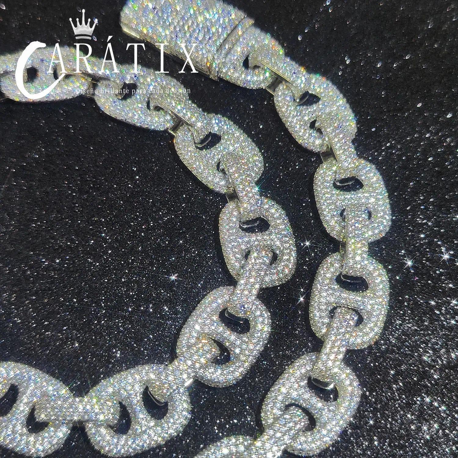 CARÁTIX – 15mm Pig Nose Cuban Link Chain Necklace | Iced Out CZ Bling Hip Hop Jewelry for Men & Women, Rapper Street Style - CaratixJewelry