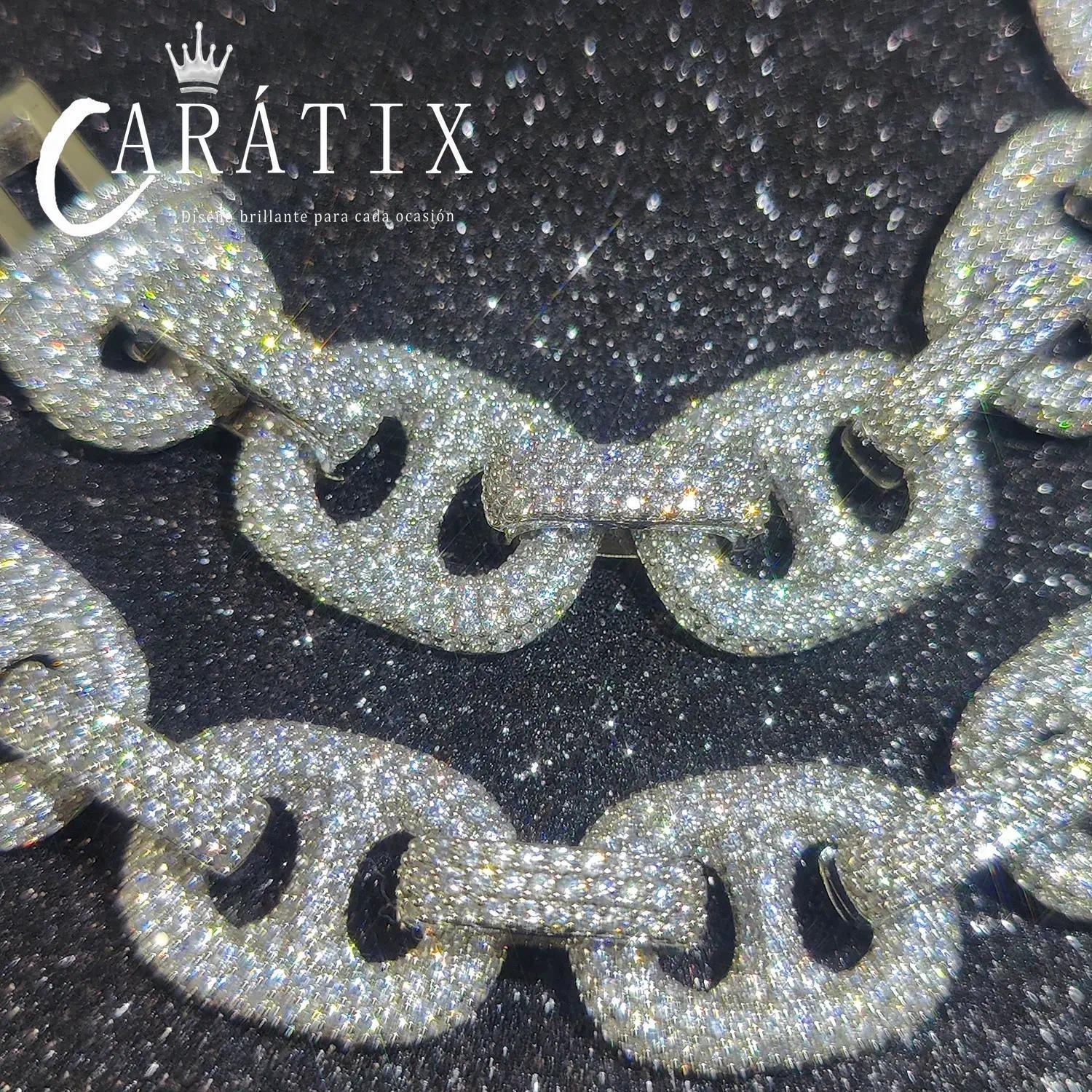 CARÁTIX – 15mm Pig Nose Cuban Link Chain Necklace | Iced Out CZ Bling Hip Hop Jewelry for Men & Women, Rapper Street Style - CaratixJewelry