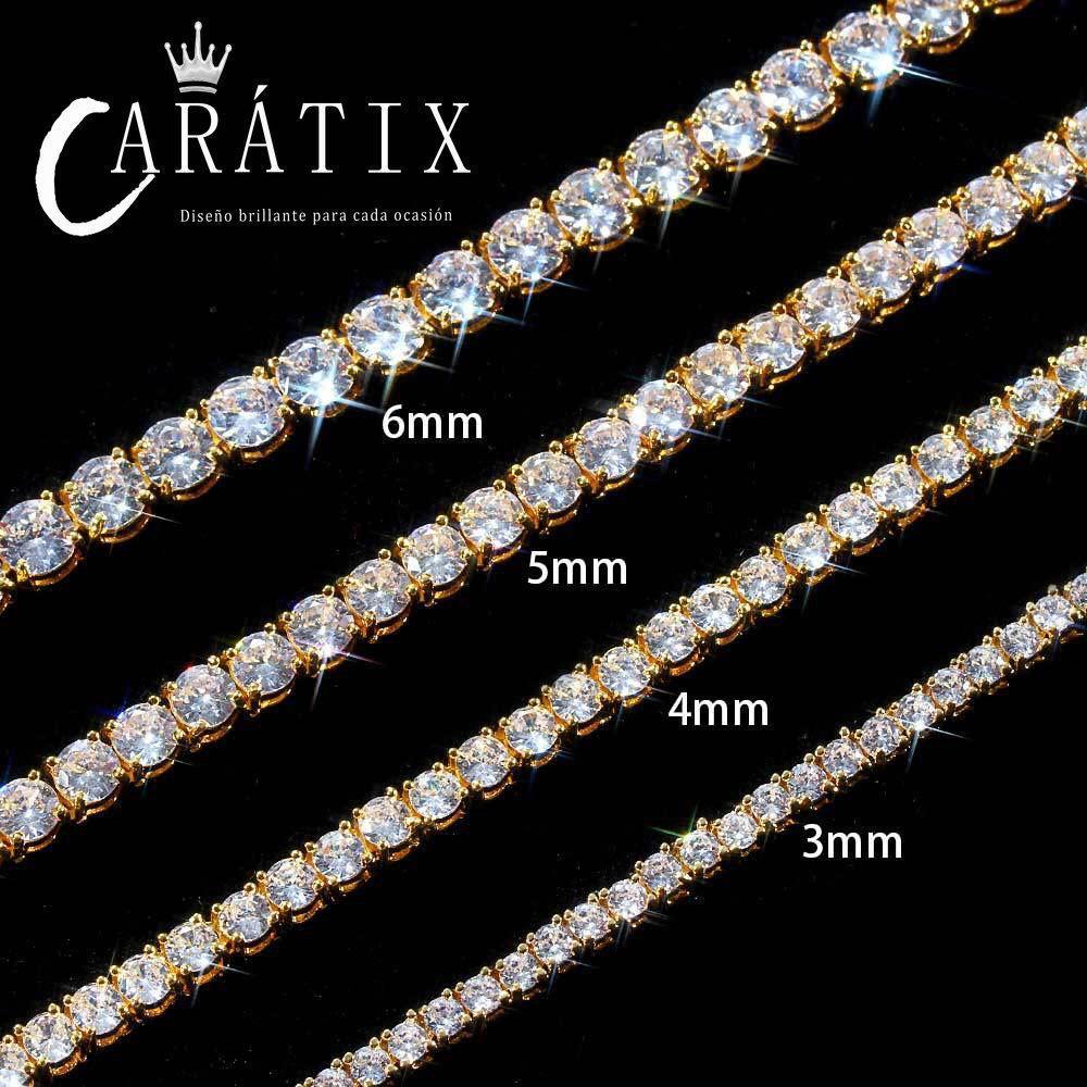 CARÁTIX - 1/8/K golden Chain Jewelry Tennis Choker Necklace Mens Cubic Zirconia Tennis Chain For Women Luxury Jewelry Valentine's Day Gift for Men & Girls & Boys Mothers' Day Gift #Springtok - CaratixJewelry
