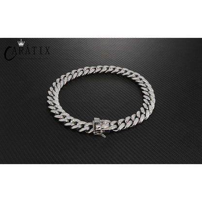 CARÁTIX 19mm Cuban Chain | Titanium Steel Iced Out Hip Hop Necklace for Men - CaratixJewelry