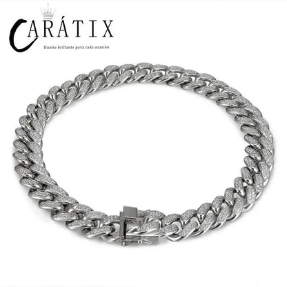CARÁTIX 19mm Cuban Chain | Titanium Steel Iced Out Hip Hop Necklace for Men - CaratixJewelry