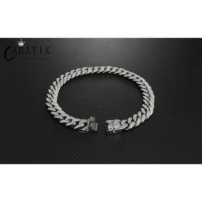 CARÁTIX 19mm Cuban Chain | Titanium Steel Iced Out Hip Hop Necklace for Men - CaratixJewelry
