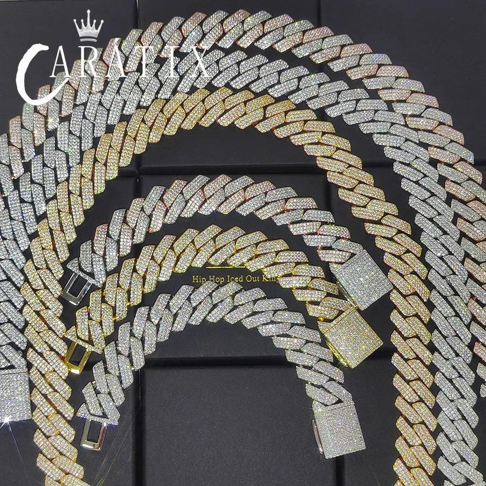 CARÁTIX – 20mm 3-Row Cuban Link Chain Necklace - CaratixJewelry