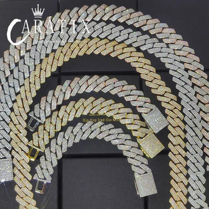 CARÁTIX – 20mm 3-Row Cuban Link Chain Necklace - CaratixJewelry