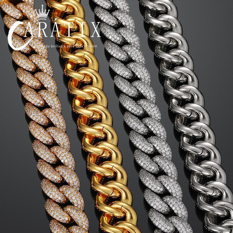 CARÁTIX 20mm 4-Row Cuban Chain | Claw Set CZ Iced Out Hip Hop Necklace for Men - CaratixJewelry