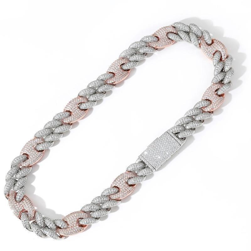 CARÁTIX 20mm Coffee Bean Cuban Link Chain Necklace – 5A+ CZ Iced Out Heavy Hip Hop Bling Jewelry for Men | Solid Rapper Gift - CaratixJewelry
