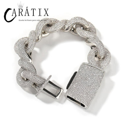 CARÁTIX 20mm Infinity Cuban Chain | 5A+ CZ Iced Out Hip Hop Necklace for Men - CaratixJewelry
