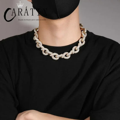 CARÁTIX 20mm Infinity Cuban Chain | 5A+ CZ Iced Out Hip Hop Necklace for Men - CaratixJewelry