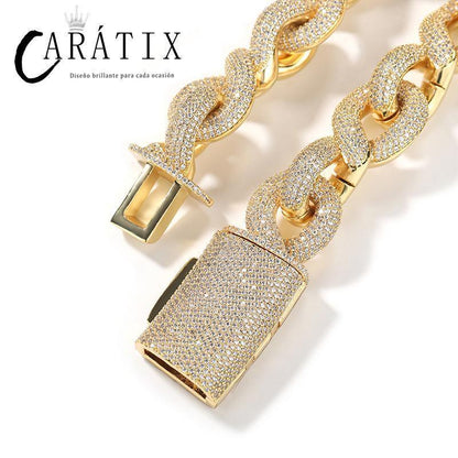 CARÁTIX 20mm Infinity Cuban Chain | 5A+ CZ Iced Out Hip Hop Necklace for Men - CaratixJewelry
