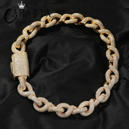 CARÁTIX 20mm Infinity Cuban Chain | 5A+ CZ Iced Out Hip Hop Necklace for Men - CaratixJewelry