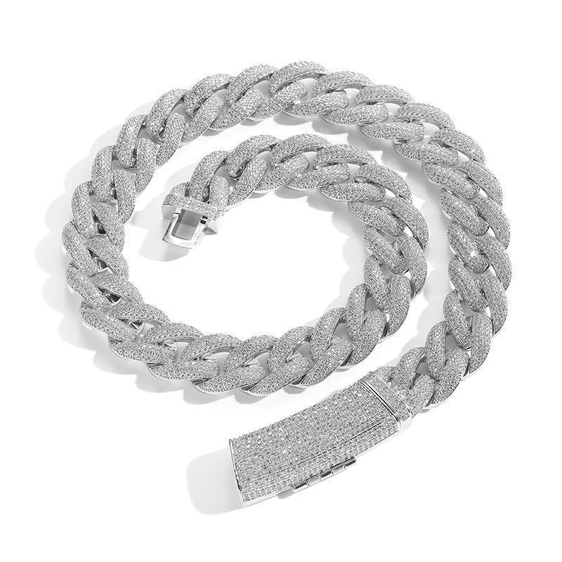 CARÁTIX 20mm Long Buckle Cuban Chain | 5A+ CZ Iced Out Hip Hop Necklace for Men - CaratixJewelry