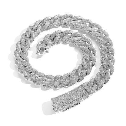 CARÁTIX 20mm Long Buckle Cuban Chain | 5A+ CZ Iced Out Hip Hop Necklace for Men - CaratixJewelry
