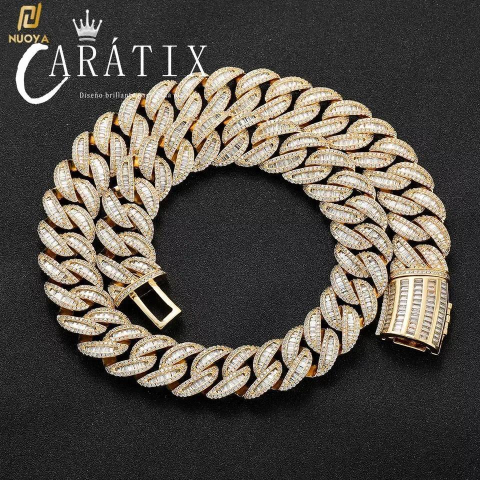 CARÁTIX – 20mm Rectangle Miami Cuban Link Chain | Solid CZ Iced Out Choker Necklace for Men & Women - CaratixJewelry