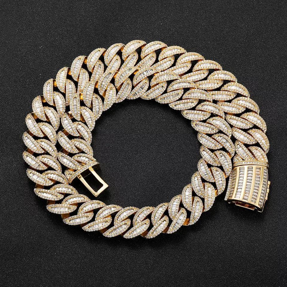 CARÁTIX – 20mm Rectangle Miami Cuban Link Chain | Solid CZ Iced Out Choker Necklace for Men & Women - CaratixJewelry