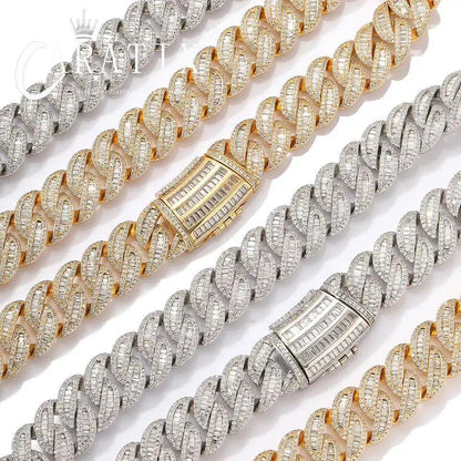 CARÁTIX – 20mm Rectangle Miami Cuban Link Chain | Solid CZ Iced Out Choker Necklace for Men & Women - CaratixJewelry