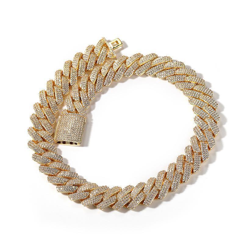 CARÁTIX 20mm Rhombus Cuban Chain | 3A+ CZ Iced Out Hip Hop Necklace for Men - CaratixJewelry