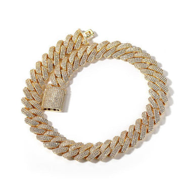 CARÁTIX 20mm Rhombus Cuban Chain | 3A+ CZ Iced Out Hip Hop Necklace for Men - CaratixJewelry