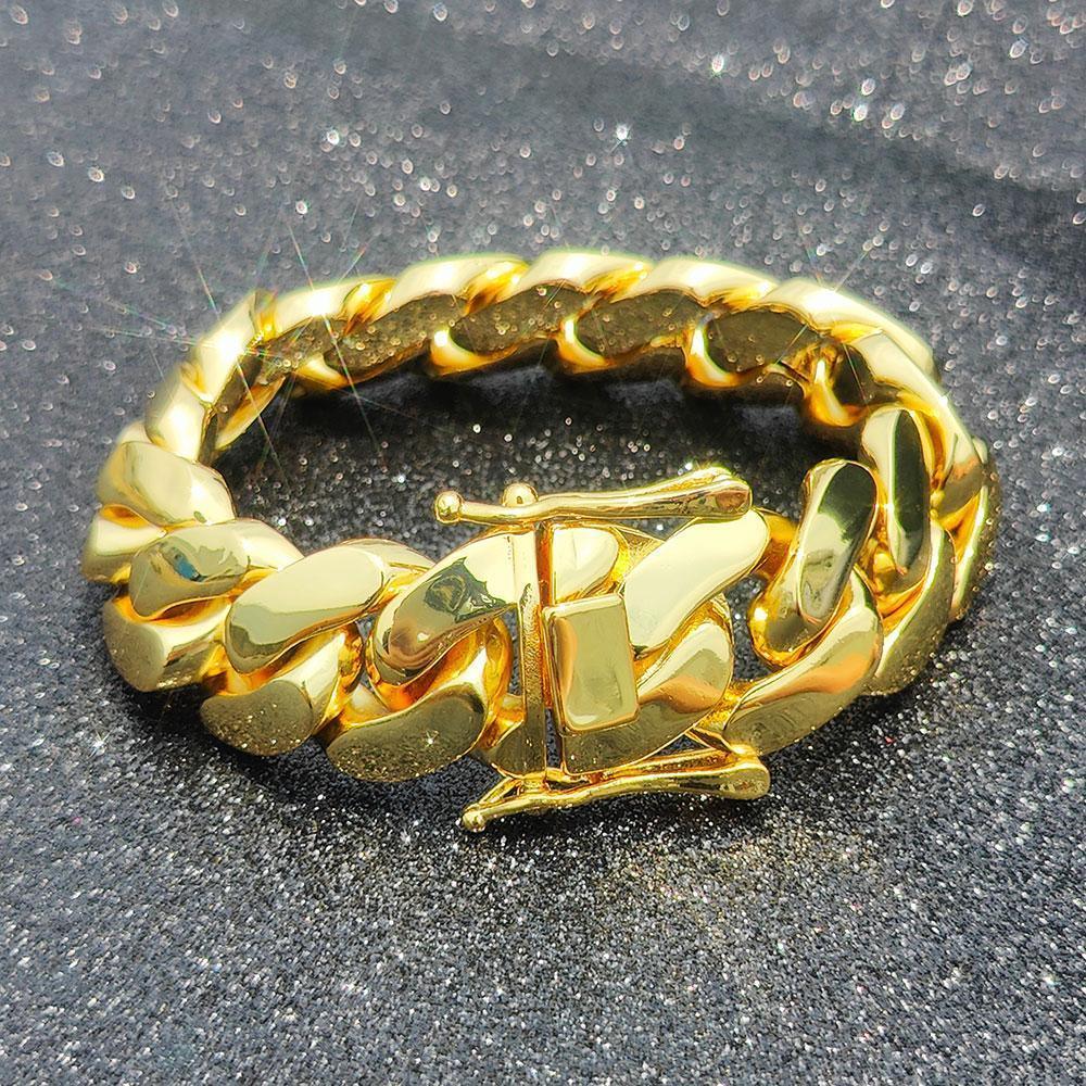CARÁTIX – 22mm Big Heavy Solid Brass Miami Cuban Link Chain Necklace | Luxury Hip Hop Jewelry for Men - CaratixJewelry