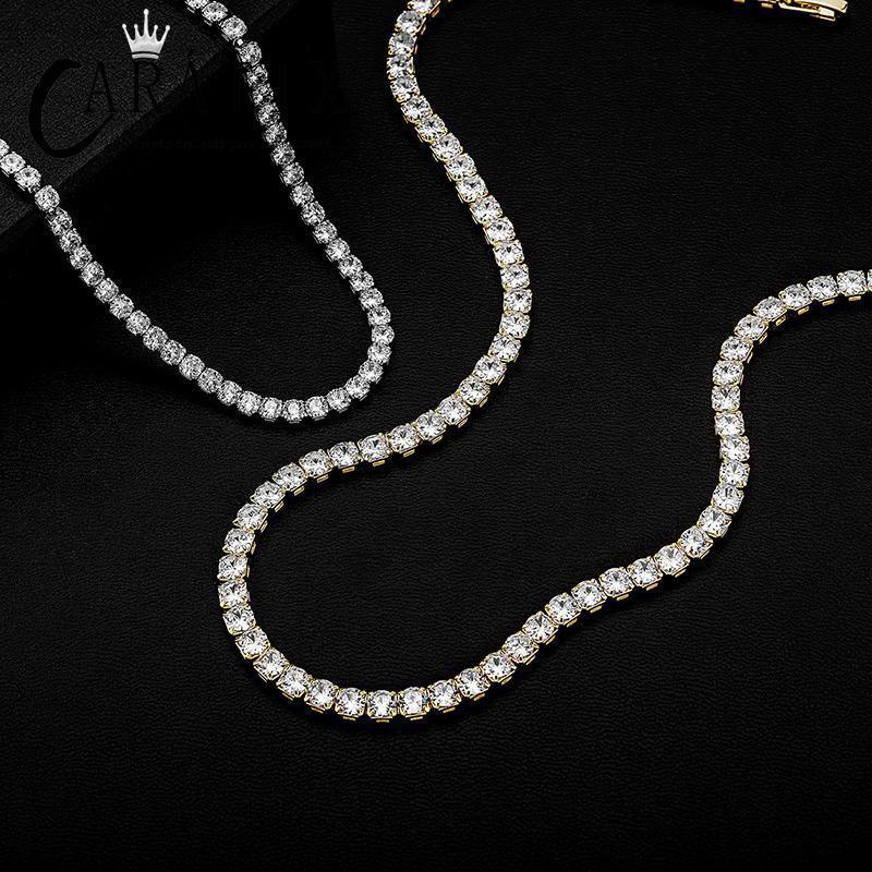 CARÁTIX 2.5–5mm Claw-Set CZ Iced Out Tennis Link Choker Necklace - CaratixJewelry