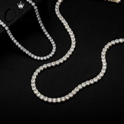 CARÁTIX 2.5–5mm Claw-Set CZ Iced Out Tennis Link Choker Necklace - CaratixJewelry