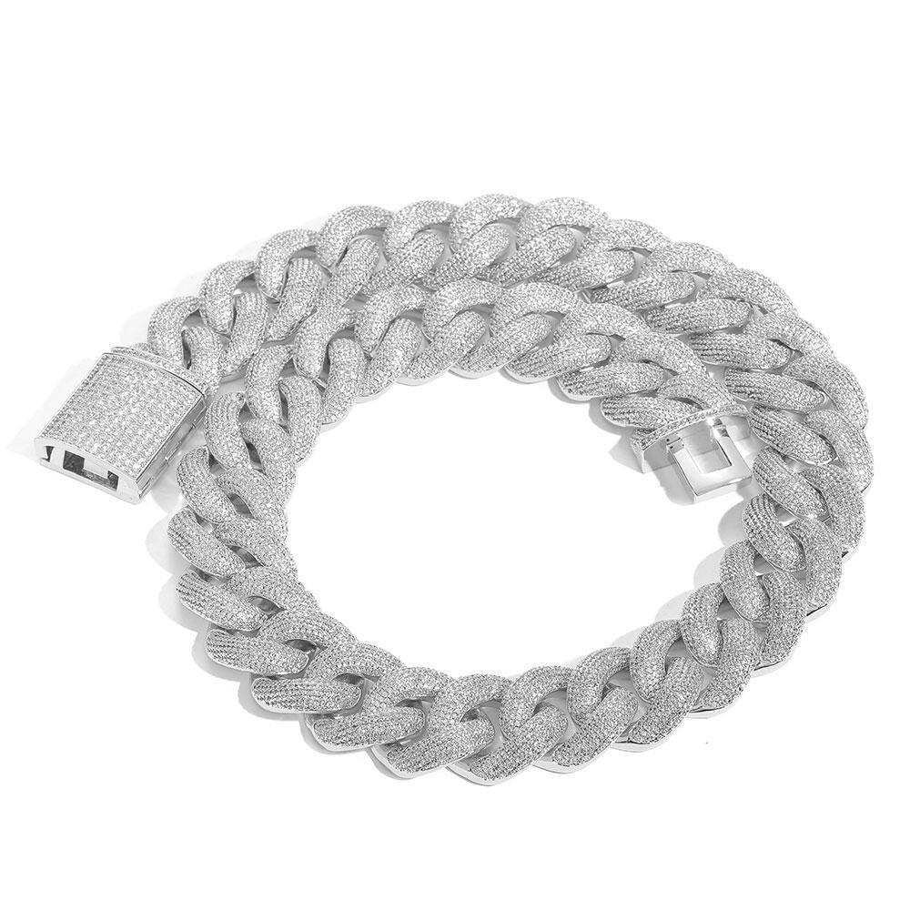 CARÁTIX - 25Mm Miami Cuban Chain Bling Zircon - CaratixJewelry