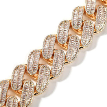 CARÁTIX 26mm Big Round Cuban Link Chain Necklace – Iced Out CZ Hip Hop Jewelry for Men & Women - CaratixJewelry