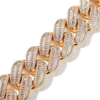 CARÁTIX 26mm Big Round Cuban Link Chain Necklace – Iced Out CZ Hip Hop Jewelry for Men & Women - CaratixJewelry