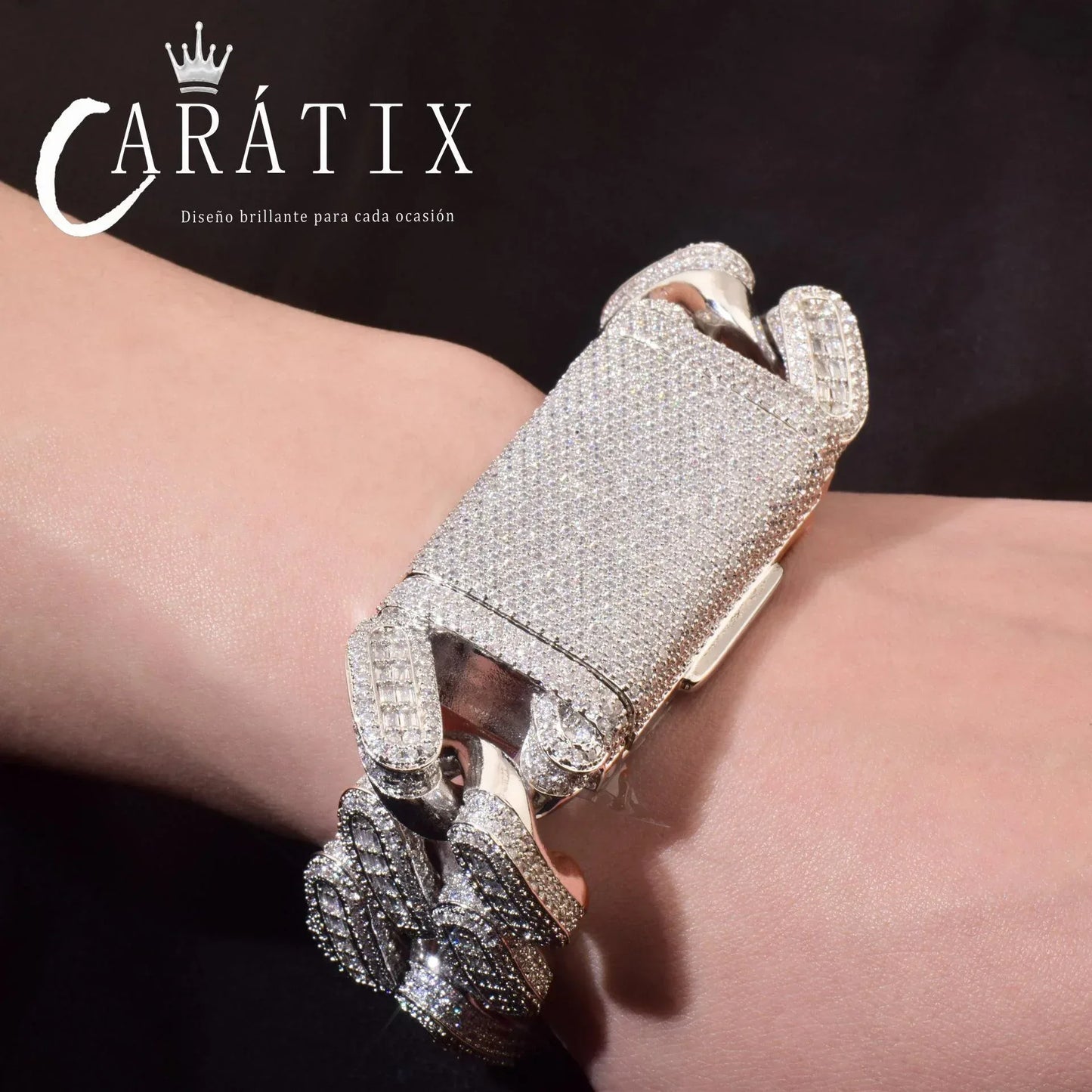 28mm T-Square Cuban Chain - CaratixJewelry