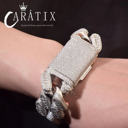 28mm T-Square Cuban Chain - CaratixJewelry