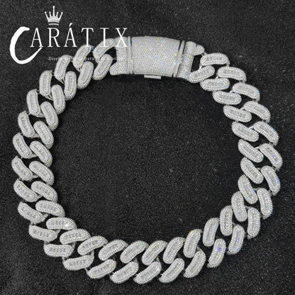 CARÁTIX 29mm Rectangle CZ Cuban Chain - CaratixJewelry